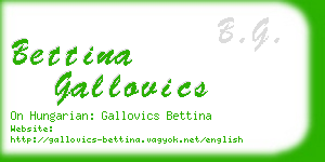 bettina gallovics business card